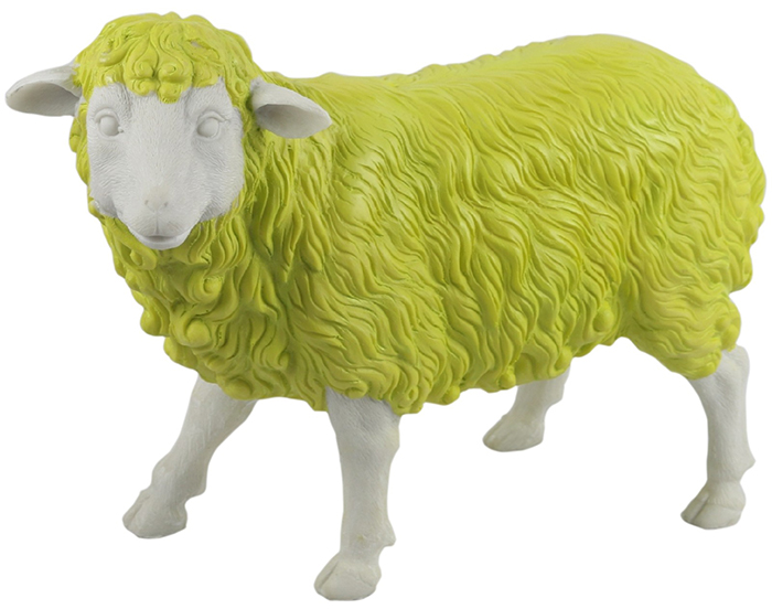 Resin Yellow Sheep - Click Image to Close
